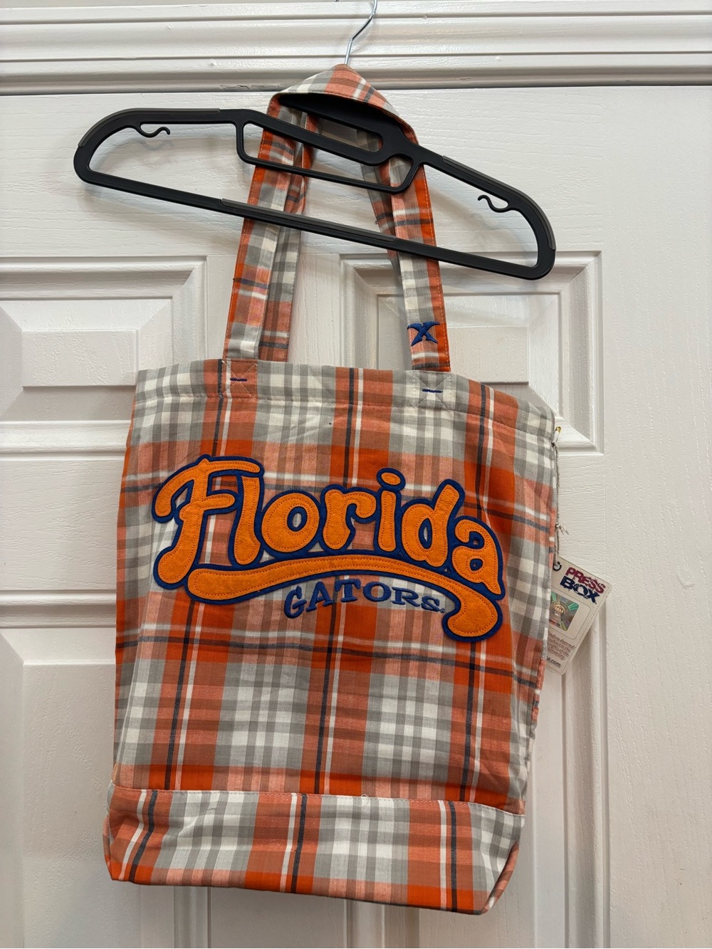 Pressbox Orange and Gray Florida Gators Plaid Tote
